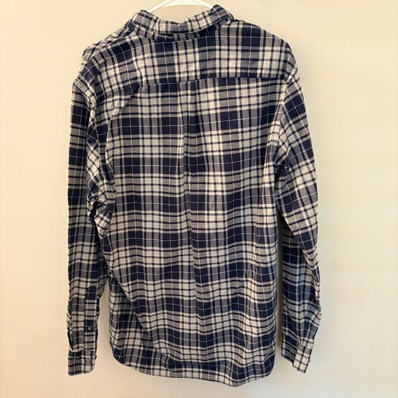 🤯 Goodthreads Plaid Button‑Down – Navy + Gray + White (Size Large) - Picture 8 of 8
